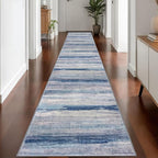 KOZYFLY Modern Abstract Washable Rug Runner 2.6x16 Hallway Rug Runner Non-Slip by KOZYFLY
