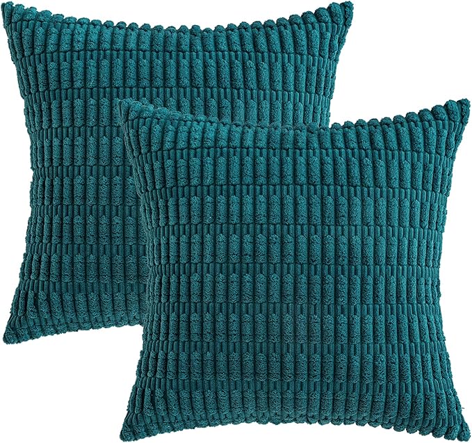 MIULEE Pack of 2 Corduroy Decorative Throw Pillow Covers 18x18 Inch Soft Boho - Image 6