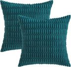MIULEE Pack of 2 Corduroy Decorative Throw Pillow Covers 18x18 Inch Soft Boho - Image 6