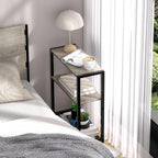Narrow Side Table, 2-Tier Small End Table, Slim Nightstand