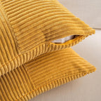 Fancy Homi 2 Packs Gold Yellow Decorative Throw Pillow Covers 22x22 Inch - Image 4