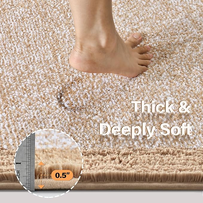 48x32 Large Bathroom Rugs Washable Non Slip, Soft Absorbent Quick Dry Mats - Image 4
