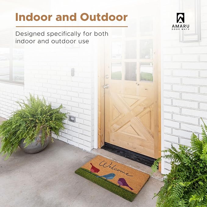 Colorful Birds - 24"x36" - Coir Door Mat - Welcome Mats - Image 4