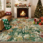 Washable Area Rugs 9'x12' Non-Slip Modern Abstract Soft - Image 8