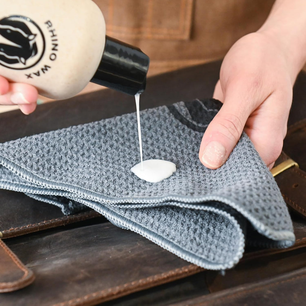 Rhino Wax Complete Leather Care Kit: Cleaner, Conditioner, Oil & Brushes