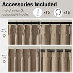 MIULEE Pinch Pleated Thick Linen Curtains 84 Inches Long 2 Panels - Image 8