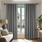 Deconovo Room Darkening Curtains Back Tab and Rod Pocket Curtains Thermal by Deconovo