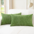 CaliTime Throw Pillow Covers Decorative 16 X 26 Inches Pack of 2 Cozy Chenille by CaliTime