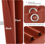 MIULEE Burnt Orange Blackout Curtains - Image 4