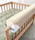 AEOCOO Bed Rail Bumpers for Toddlers, U-Shaped 3 Ft Kid Bed Bumpers, Beige