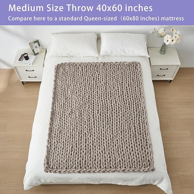 Bigacogo Chunky Knit Throw Blanket - Image 6