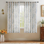 jinchan Linen Blend Curtain Floral Curtains - Image 7