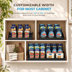 Expandable Can Organizer 3-Tier Storage Rack Pantry Cabinet Rustic Brown