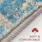 KOZYFLY Modern Abstract 3x5 Area Rug Washable Bedroom Rug Throw Entry Mat - Image 2