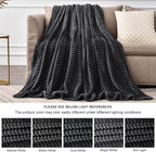 BEDELITE Fleece Blanket King Size – 3D Ribbed Jacquard Soft and Warm Decorative - Image 8