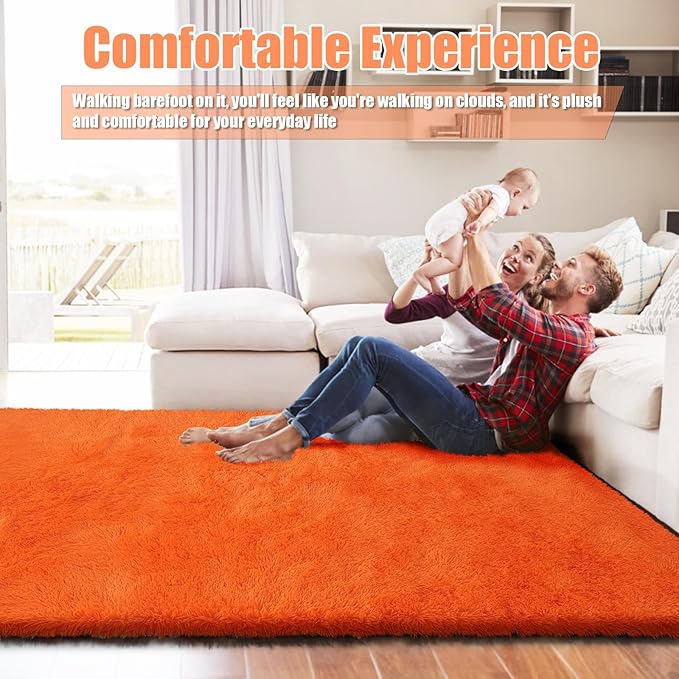 9x12 Fluffy Area Rugs for Living Room, Soft Non-Shedding Indoor Plush Carpet - Image 7