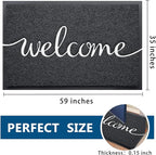 EARTHALL Funny Welcome Mats Outside/Inside 59"x35", Front Door Mat Outdoor - Image 2