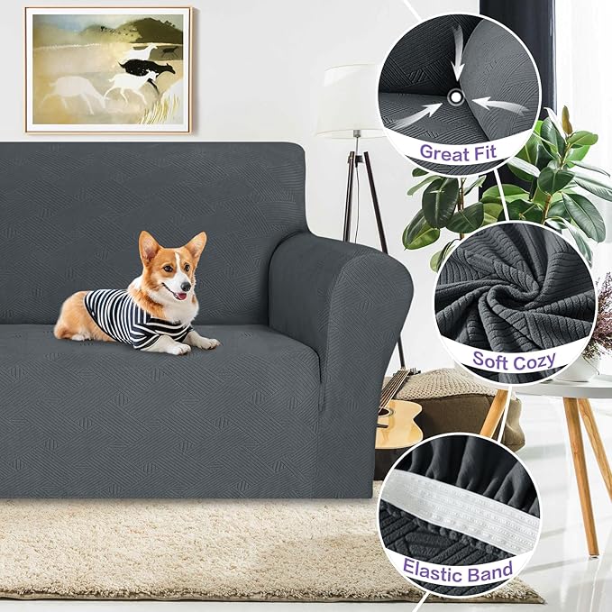 ZNSAYOTX Oversized Super Stretch Couch Cover, New Striped Sofa Covers - Image 3