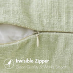 MIULEE Pack of 2 Spring Light Green Couch Throw Pillow Covers 18x18 Inch Soft - Image 3