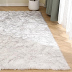 Goolela Fluffy Faux Sheepskin Fur Rug 4x6 White - Image 8