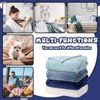 Newwiee 4 Pcs Flanne Fleece Throw Blanket - Image 6