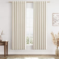 Guken 100% Blackout Linen Curtains 72 Inch Length 2 Panels Set by Guken