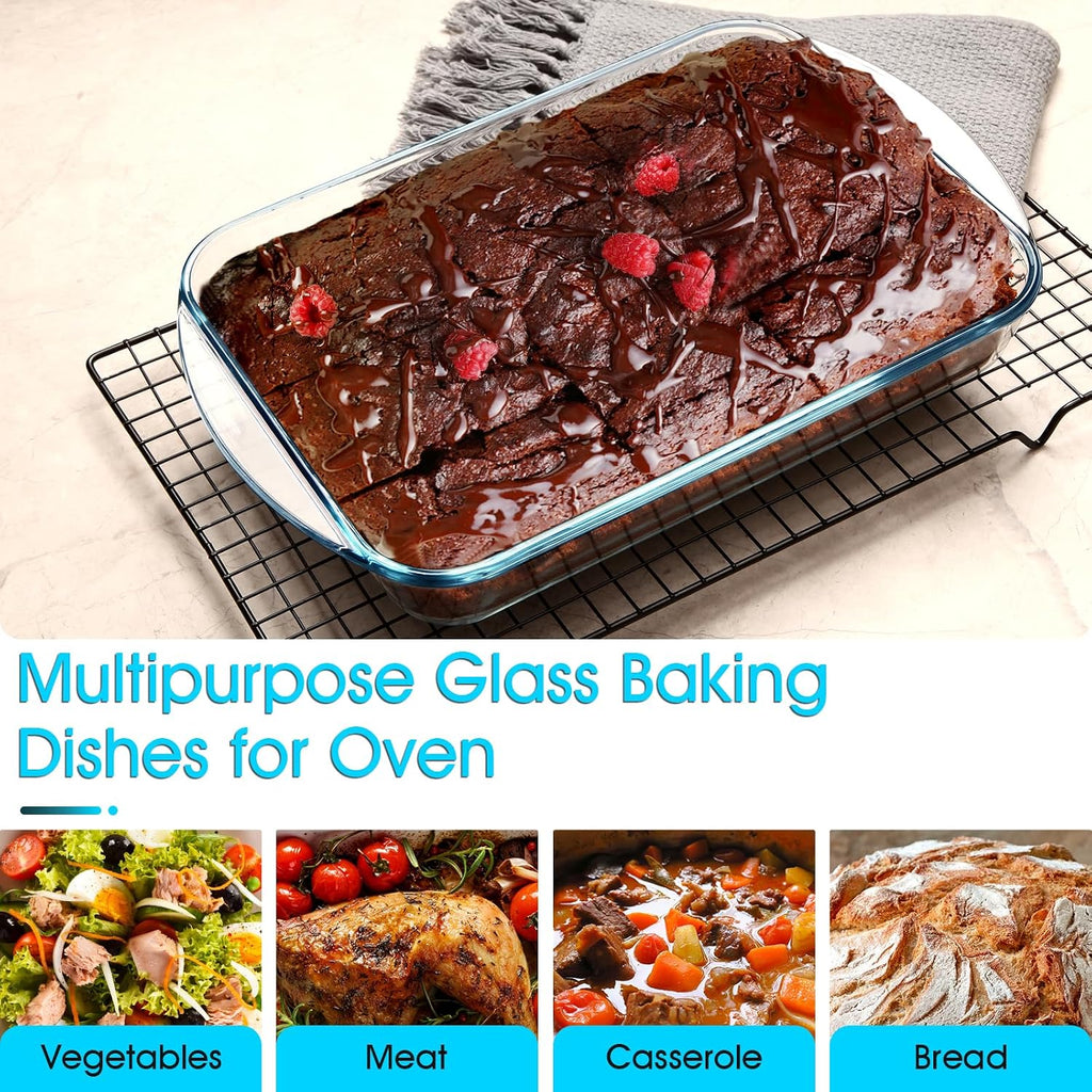 NUTRIUPS 9x13 Glass Baking Dish for Oven