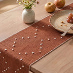 Artoid Mode Caramel Farmhouse Rustic Cotton Woven Table Runner, Seasonal Fall Holiday Kitchen Dining Table Decoration for Home Party Decor 12x72 Inch