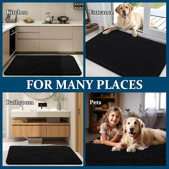 OLANLY Dog Door Mat for Muddy Paws 40x24, Absorbs Moisture and Dirt, Absorbent - Image 8
