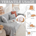 HANDONTIME Bohemian Grey and White Couch Cover - Image 5