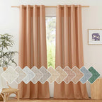 NICETOWN Flax Linen Curtains 108 inches Long by NICETOWN