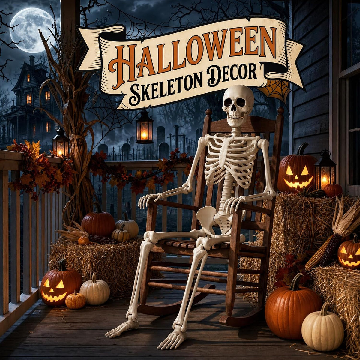 2 Pack 36" Halloween Skeleton, 3 ft Human Skeleton Full Body Posable Joints Plastic Skeleton for Halloween Decoration, Yard Patio Lawn Garden Skeleton Spooky Party Decoration Indoor Outdoor