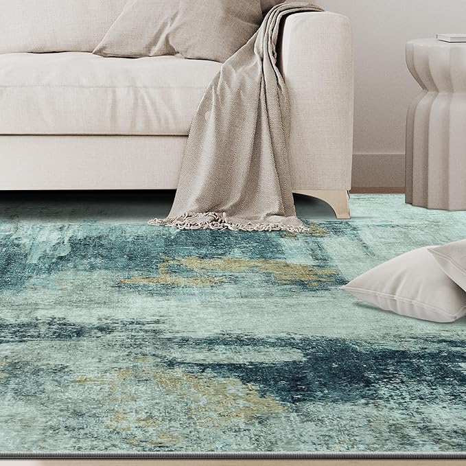 10x14 Area Rugs for Living Room Rug Washable: Abstract Large Rug Indoor Modern - Image 8