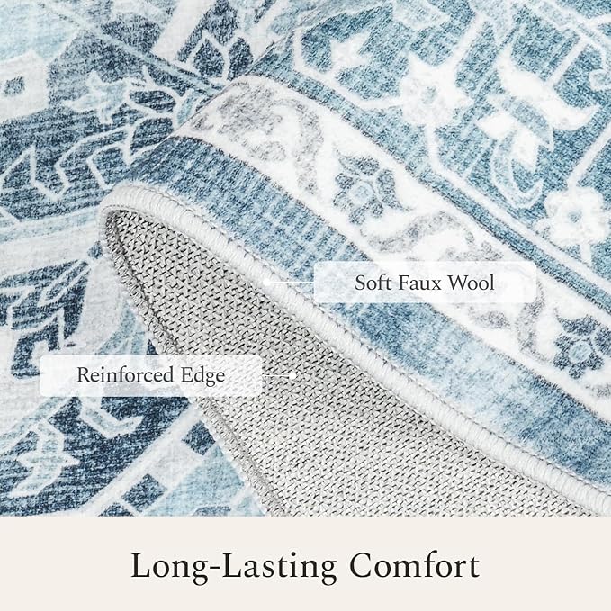 Rugflix 5x7 Area Rugs for Living Room, Machine Washable Rug Non Slip Stain - Image 3