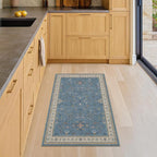 Blue 2x4 Runner Rug for Entryway Indoor, Kitchen Floor Waterproof, Powder Room - Image 3