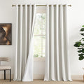 NICETOWN Extra Long Linen 100% Blackout Curtains 102 inches Length 2 Panels Set by NICETOWN