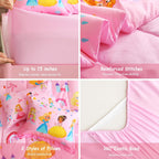 lasoftan Kids' Princess Bedding Set, Pink Princess, Full, 7-Piece