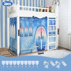 Hahafelt Loft Bed Tent Curtains Snowflake, Low Twin Bunk Privacy