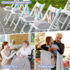 Buryeah 12 Pcs Flannel Throw Blanket Bulk 50 x 60 in Sleepover Blanket Outdoor - Image 5