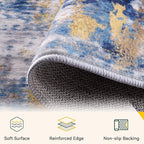 Washable Area Rugs 2'x4' Non-Slip Modern Abstract Soft - Image 4