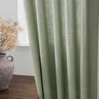 Nanspring Light Sage Linen Curtains 84 Inch Length 2 Panels Set - Image 4