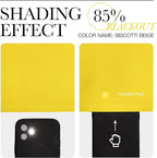 NICETOWN Bright Yellow Blackout Curtains 63 inches Long - Image 4