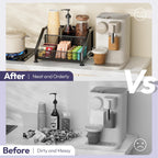 Coffee Bar Organizer for Countertop – Space-Saving Kcup Organizer with Tiered Shelves, Coffee Station for Pods, Sugar, Syrup, Cups, Stirrers, Condiment Organizer Storage