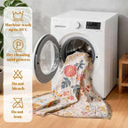 MSGKV Boho Throw Blanket for Couch Chair 100% Cotton Floral Blanket 50"x60" - Image 8