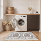 2x4 Washable Kitchen Runner Rug: Vintage Non-Slip Low Pile Entryway Area Rugs - Image 4
