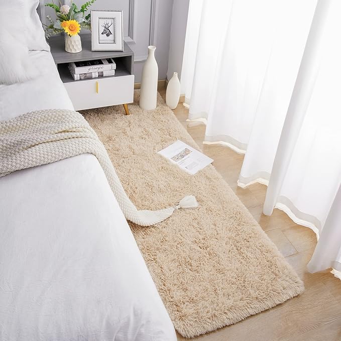 Chicrug Soft Runner Rugs for Bedroom Living Room Plush Fluffy Rug 2x7 Feet - Image 4