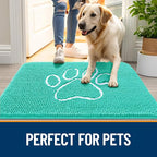 OLANLY Dog Door Mat for Muddy Paws 40x32, Paw Print Design, Absorbs Moisture - Image 6