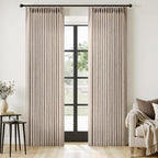 MIULEE Pinch Pleated Thick Linen Curtains 84 Inches Long 2 Panels by MIULEE