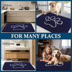 OLANLY Dog Door Mat for Muddy Paws 24x16, Paw Print Design, Absorbs Moisture - Image 8
