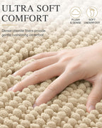 Smiry Thick Bathroom Rugs 30x20, Extra Soft Absorbent Chenille Bath Mat